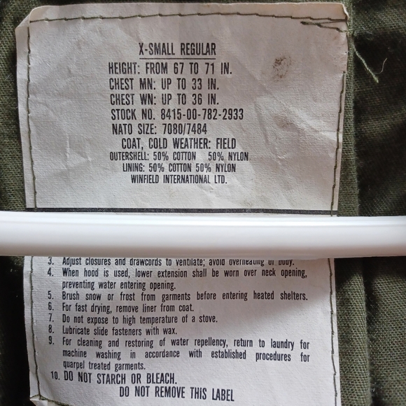 Military Cold Weather Field Jacket Unisex - Picture 5 of 5